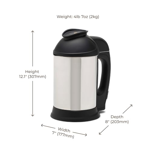 Almond Cow Nut Milk Maker Machine, Plant Based Maker for Homemade Almond, Oat, Cashew Nut Milks & More, Stainless Steel Food Machines, 5 6 Cups Per Batch, 120V: Home & Kitchen