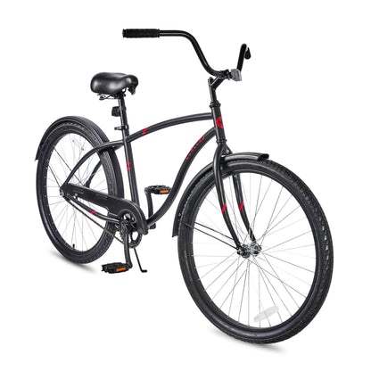 Concord Pacifica Cruiser Bicycle, Adult, Unisex, Matte Black