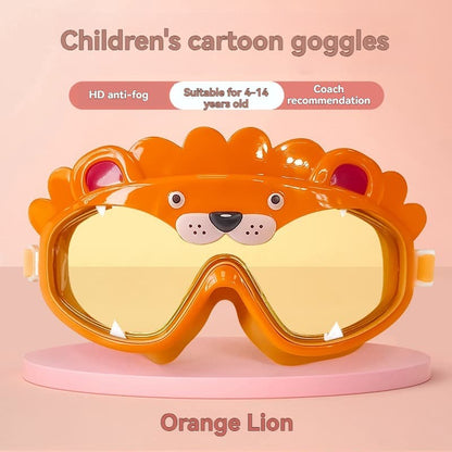 Cartoon Animal Kids Goggle - HD Anti-Fog Large-Frame Diving Gear