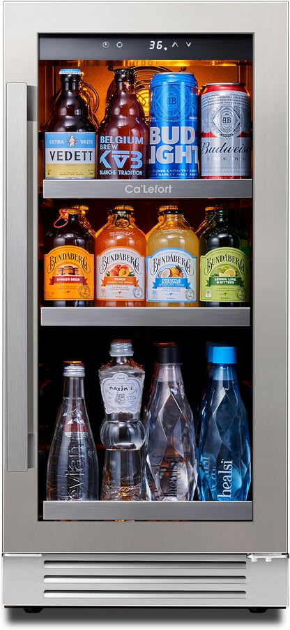 24'' Wine Cooler Refrigerator - 46 Bottle Wine Fridge Dual Zone with Modern Touch Intelligent Digital 40°-65°F Low Noise, Built in or Freestanding Wine Cooler for Home and Kitchen