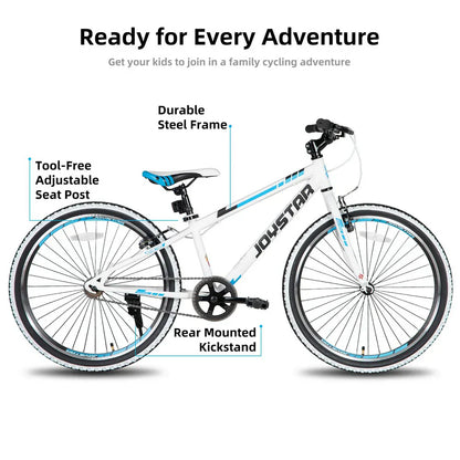 JOYSTAR Lubbock 20" 24" Kids Mountain Bike Single Speed Bicycle