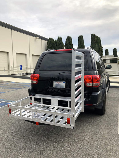 80779 Aluminum Hitch Mount Cargo Carrier with 47�测�� Long Ramp, 1 Pack