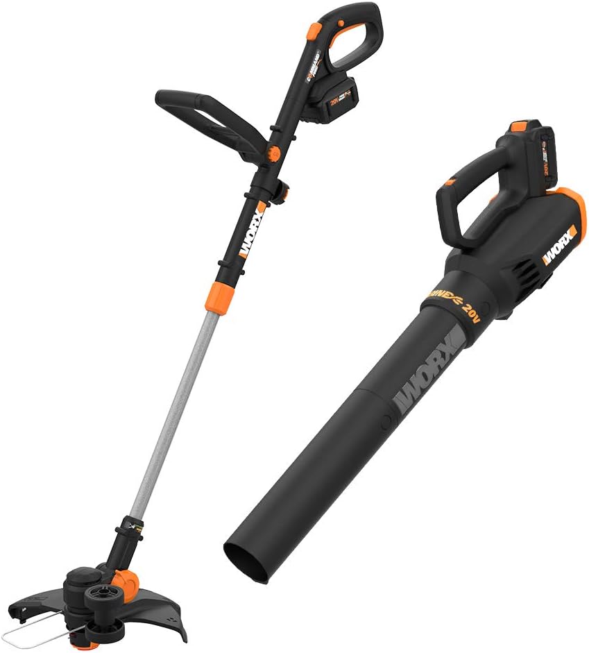 20V GT Revolution 12" 4.0Ah Cordless String Trimmer & Turbine Leaf Blower Power Share Combo Kit - WG930.3 (Batteries & Charger Included)