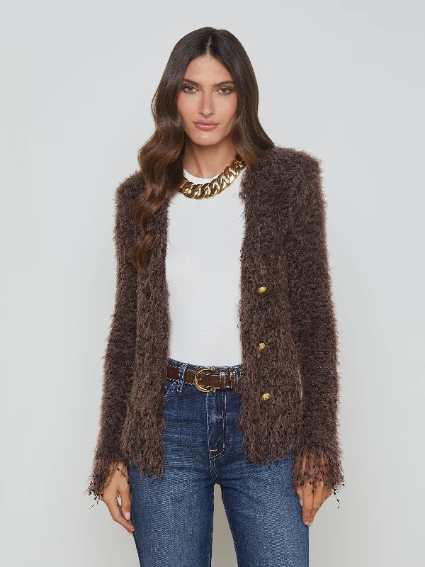 Premium quality women’s clothing at affordable prices   Azure Fringe Cardigan Blazer