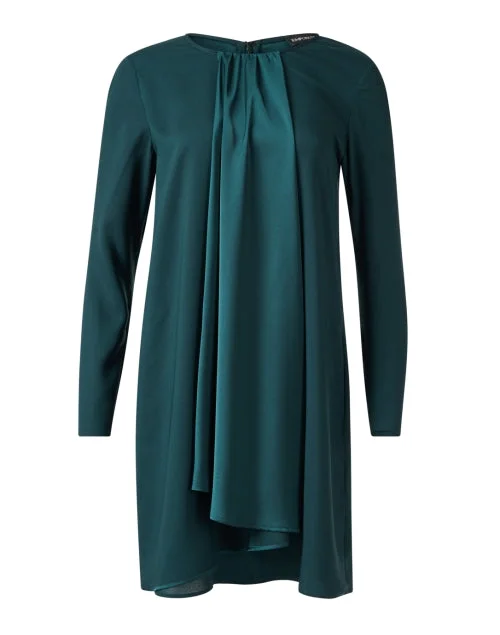 Affordable stylish women’s fashion collection   Jade Green Drape Front Dress