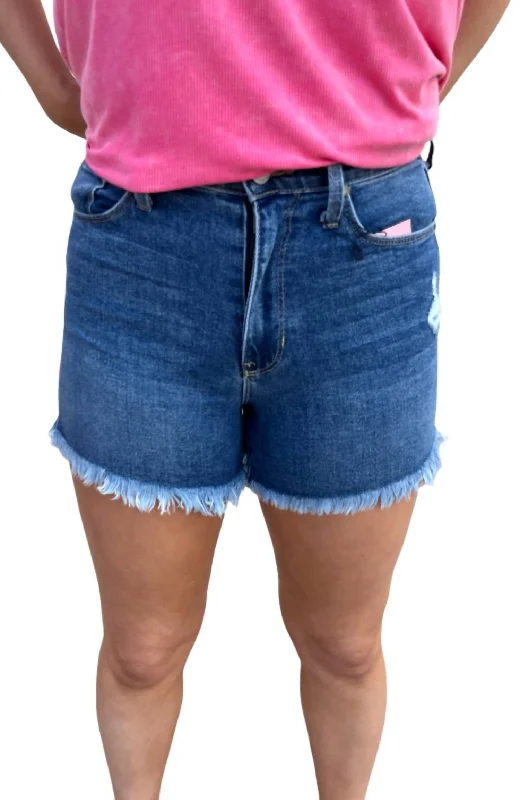 Fashion pieces that complement every woman’s style Capote High Rise Denim Shorts In Dark Blue Fashion pieces that complement every woman’s style Capote High Rise Denim Shorts In Dark Blue