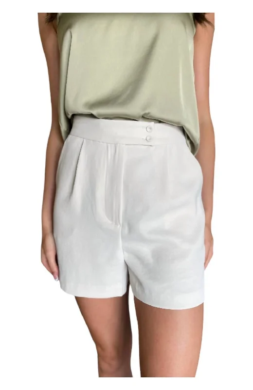Sleek and sophisticated fashion for modern women   Tailored Shorts In Oyster