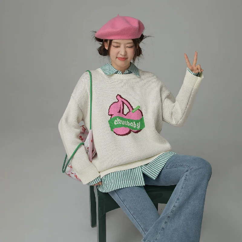 Perfect fashion pieces for the busy woman   Born This Way Cherry Knit Sweater