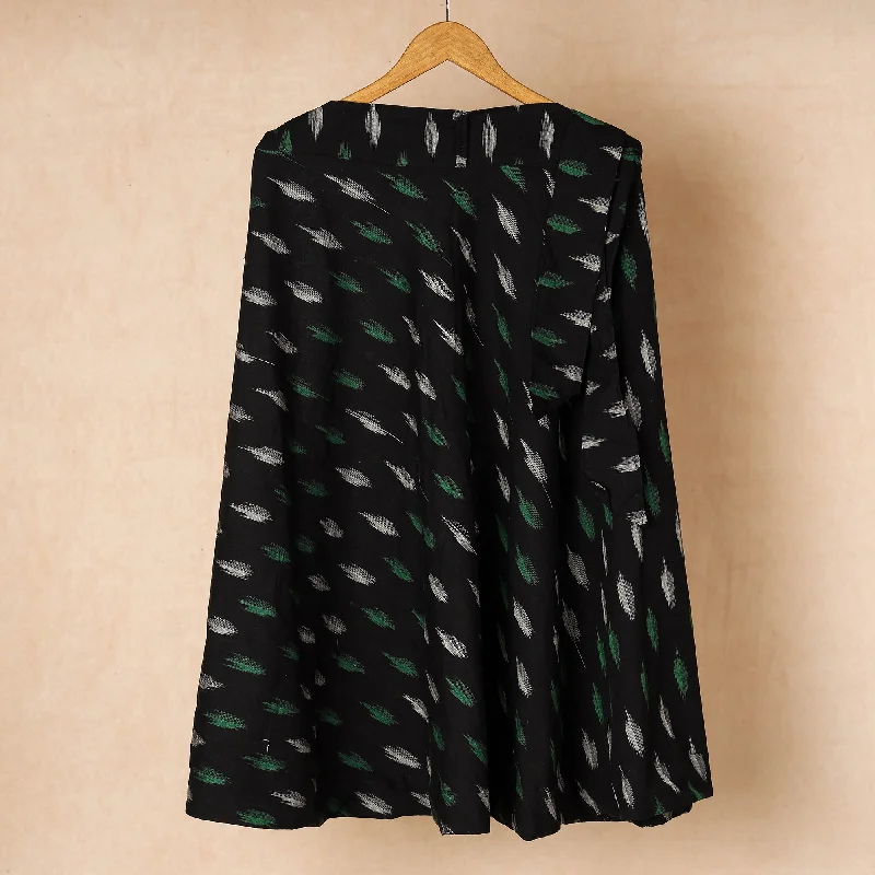 Versatile outfits to transition from day to night Black - Pochampally Ikat Cotton Wrap Around Skirt Versatile outfits to transition from day to night Black - Pochampally Ikat Cotton Wrap Around Skirt