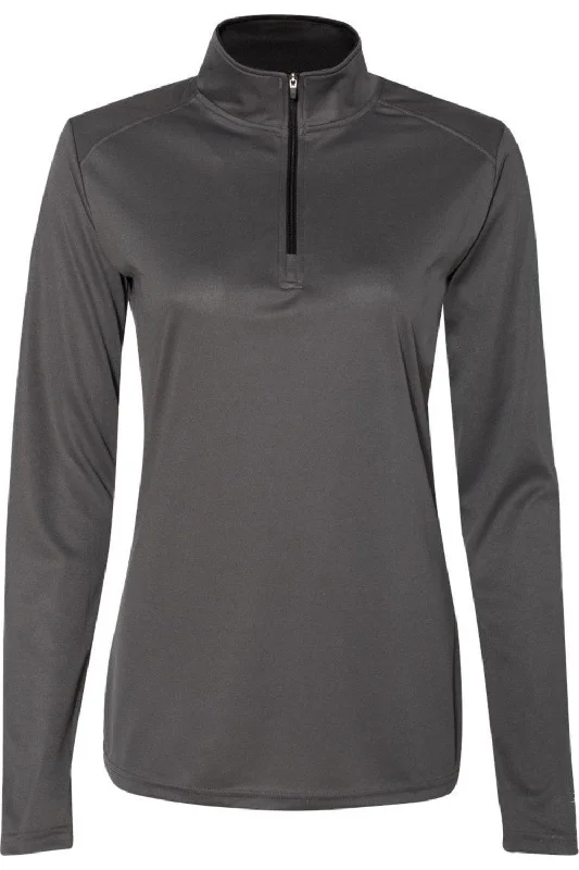 Create a timeless wardrobe with fashionable pieces   Badger Womens B-Core Quarter-Zip Pullover