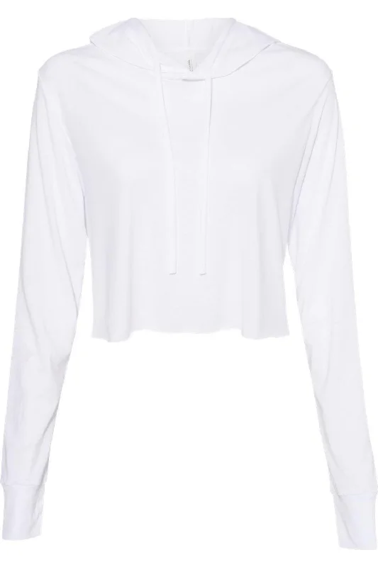 Uncover unique pieces for your perfect wardrobe   BELLA + CANVAS Womens Triblend Crop Long Sleeve Hoodie