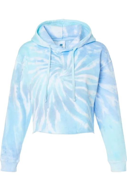 Curated collections for modern, fashionable women   Colortone Women´s Tie-Dyed Crop Hooded Sweatshirt