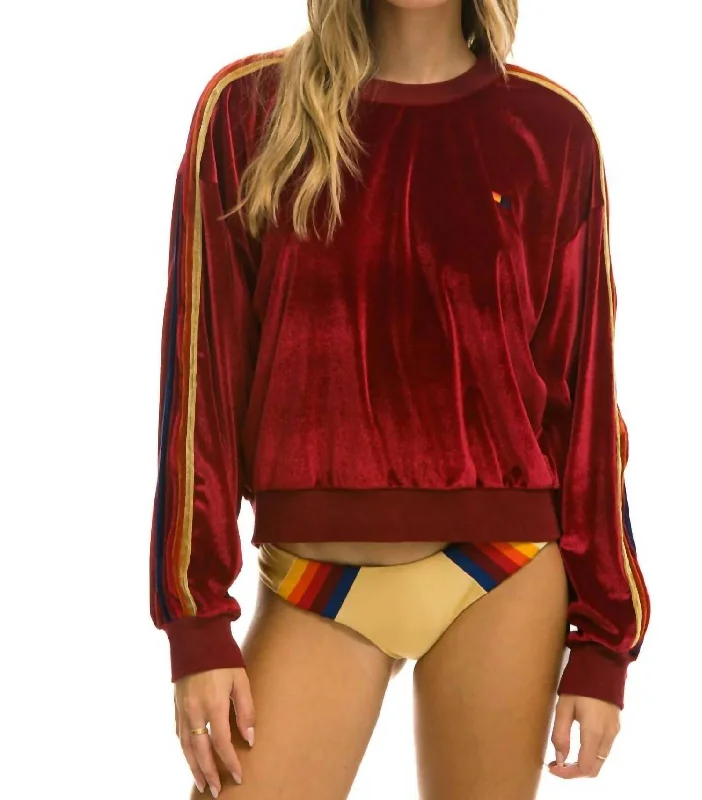 The ultimate guide to stylish women’s fashion   Crew Sweatshirt In Classic Velvet Red