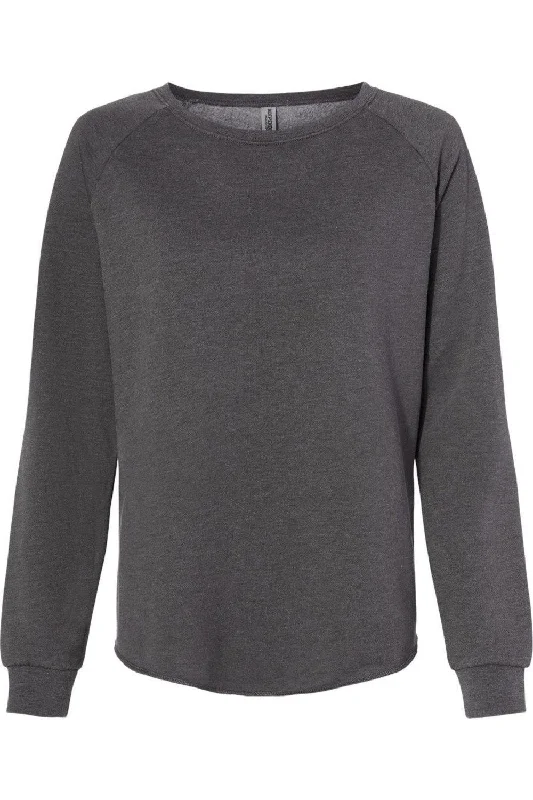 Sustainable fashion for stylish women   Independent Trading Co. Women´s California Wave Wash Crewneck Sweatshirt
