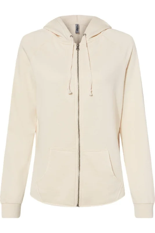 Bold and sophisticated looks for every woman   Independent Trading Co. Women´s California Wave Wash Full-Zip Hooded Sweatshirt