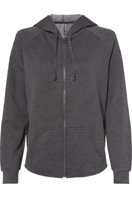 A perfect wardrobe for fashionable women Independent Trading Co. Women´s California Wave Wash Full-Zip Hooded Sweatshirt A perfect wardrobe for fashionable women Independent Trading Co. Women´s California Wave Wash Full-Zip Hooded Sweatshirt