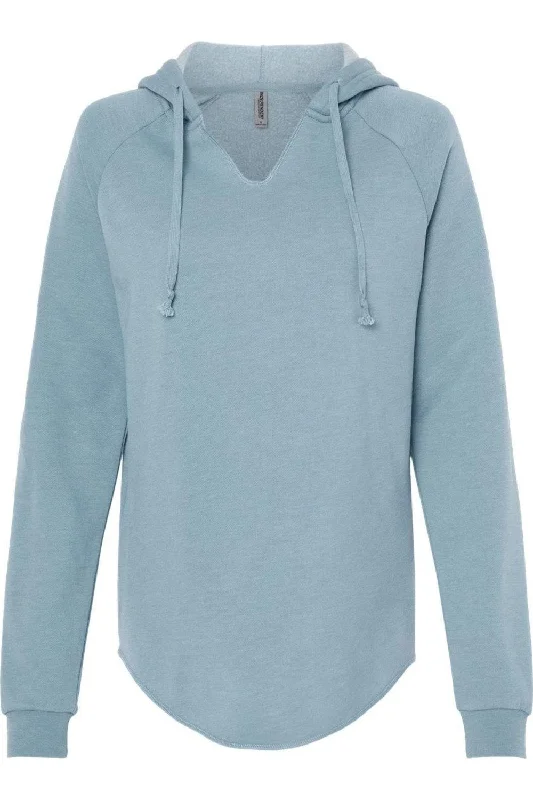 Confidence-boosting clothing for women   Independent Trading Co. Womens Lightweight California Wave Wash Hooded Sweatshirt