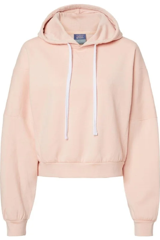 Fashionable clothing that fits every occasion   MV Sport Women´s Sueded Fleece Crop Hooded Sweatshirt