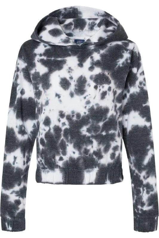 Fashion-forward styles that make a statement   MV Sport Women´s Sueded Fleece Tie-Dyed Crop Hooded Sweatshirt