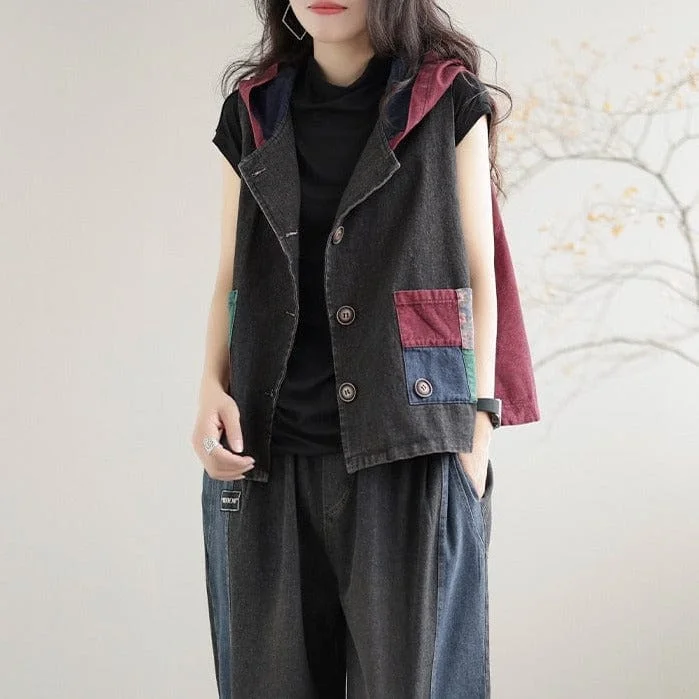 Statement pieces for the confident woman   Patchwork Punk Denim Vest
