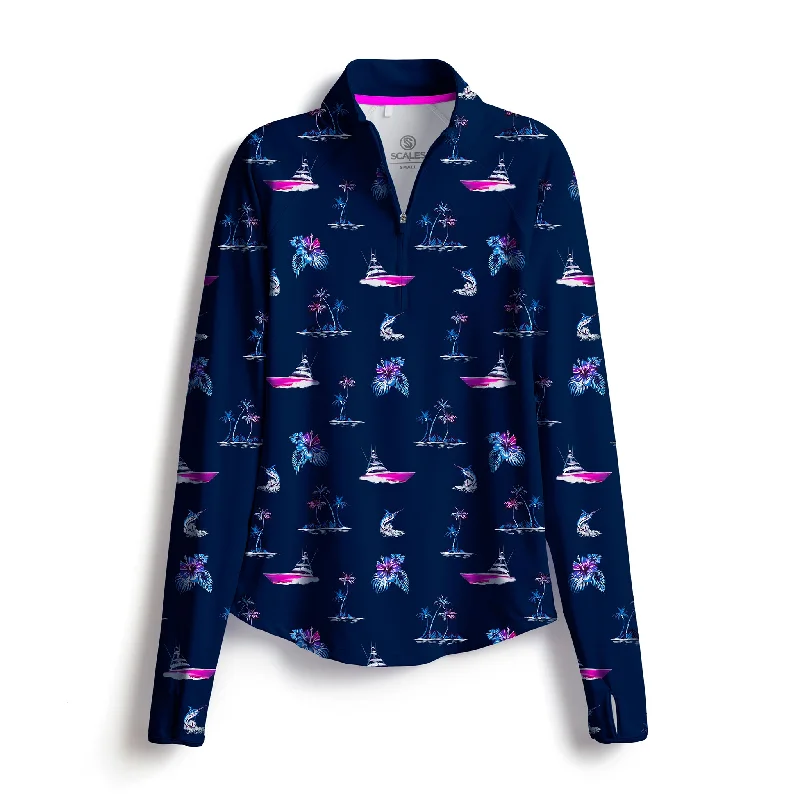 Iconic women’s outfits that never go out of style   Sporty Chic Womens LS Quarter-Zip