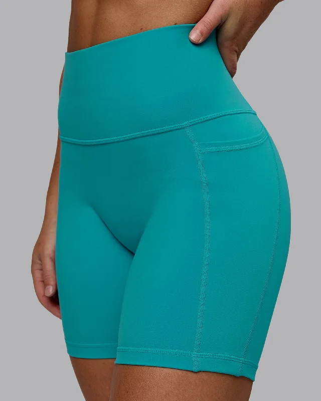 Women’s clothing to inspire confidence and beauty   Fusion Mid-Length Shorts - Uplift Blue